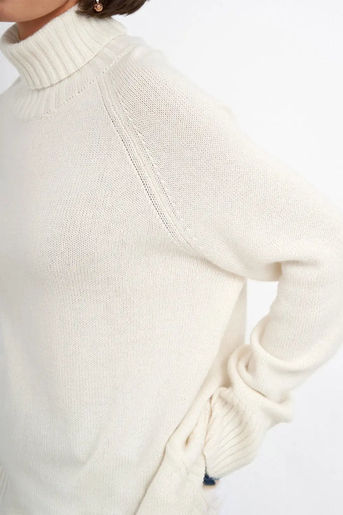 'Scarlett' Ribbed Knit Turtleneck Sweater - Celes Fashion